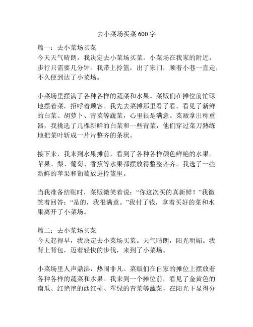 去小菜场买菜600字