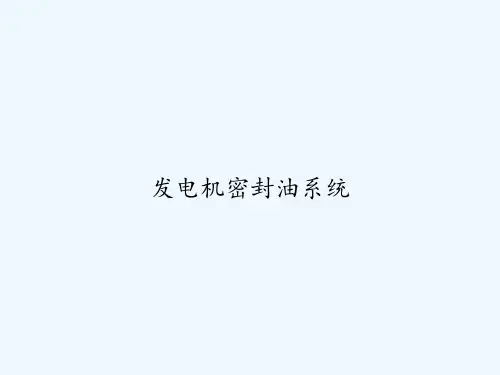 发电机密封油系统 PPT