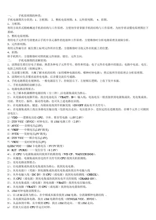 电路图英文翻译大全与电路图识别技巧(手机)