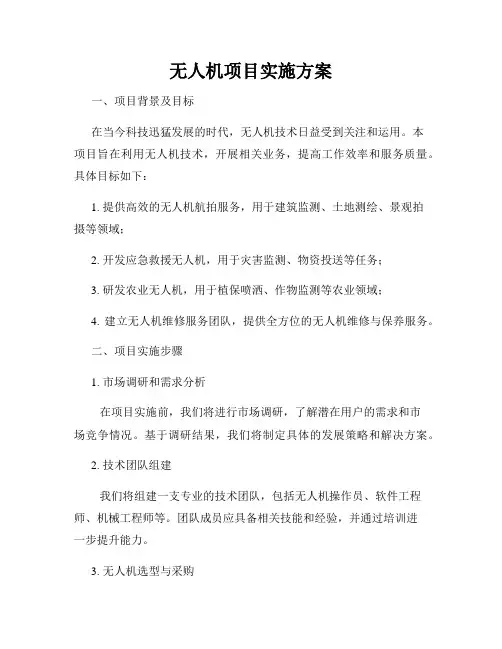无人机项目实施方案