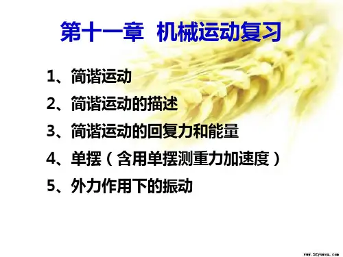 第十一章  机械运动复习课件