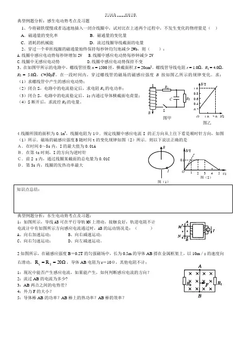 法拉第电磁感应定律--典型例题-贾强制作