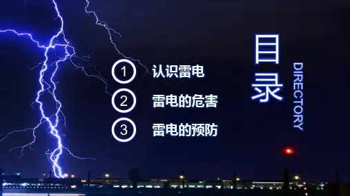 简约夏季防雷电安全知识图文PPT课件