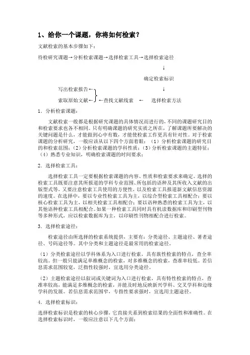 文献检索
