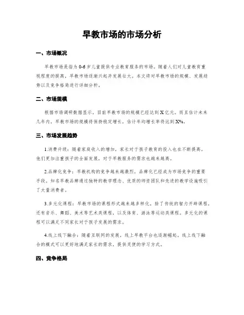 早教市场的市场分析