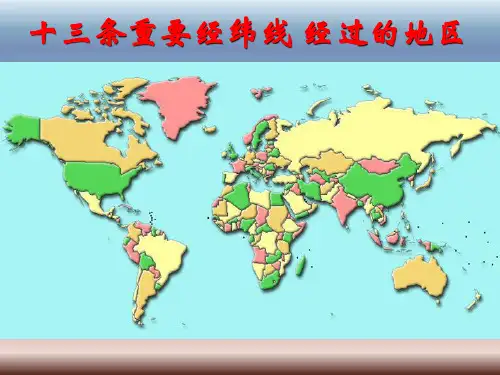 重要经纬线