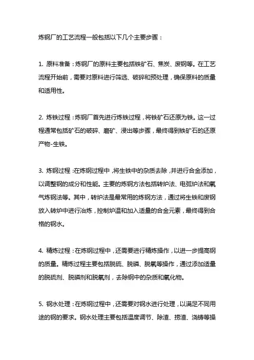 炼钢厂的工艺流程