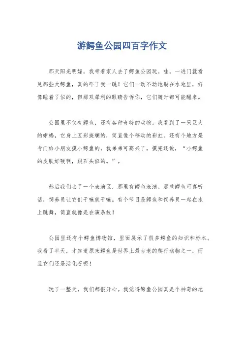 游鳄鱼公园四百字作文