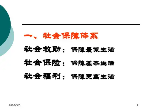 第五讲 当代资本主义国家的社会保障制度(2010-11-30)