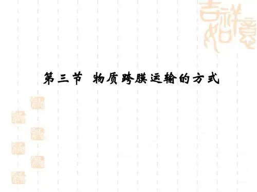 物质跨膜运输的方式-ppt