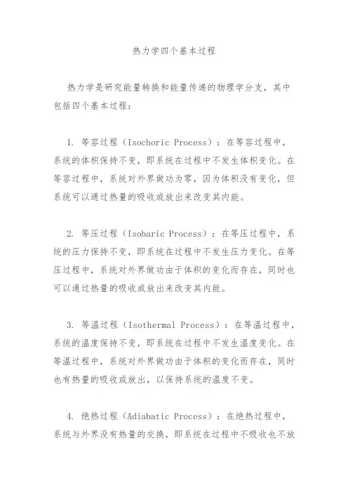 热力学四个基本过程