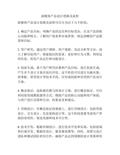 新媒体产品设计思路及流程