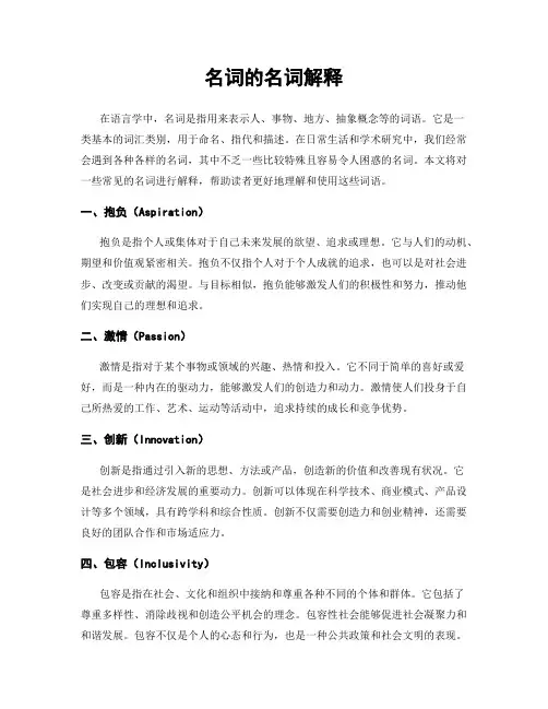 名词的名词解释
