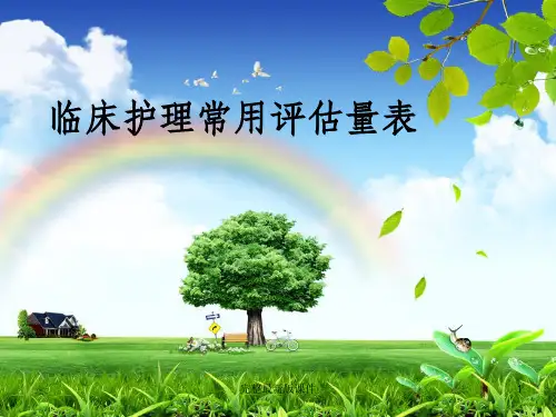 护理常用评估量表ppt课件