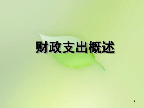 财政支出概述