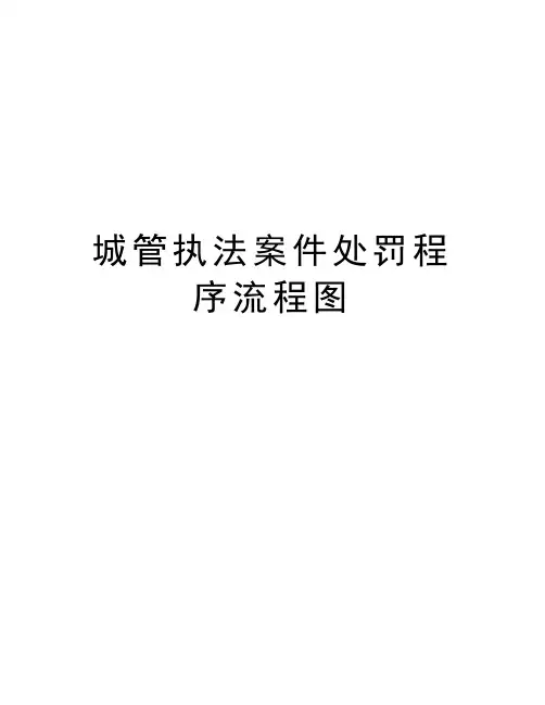 城管执法案件处罚程序流程图讲课稿