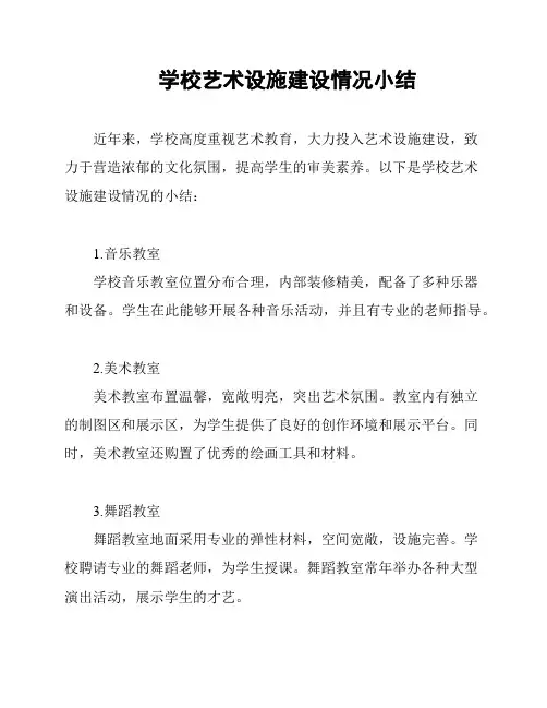 学校艺术设施建设情况小结