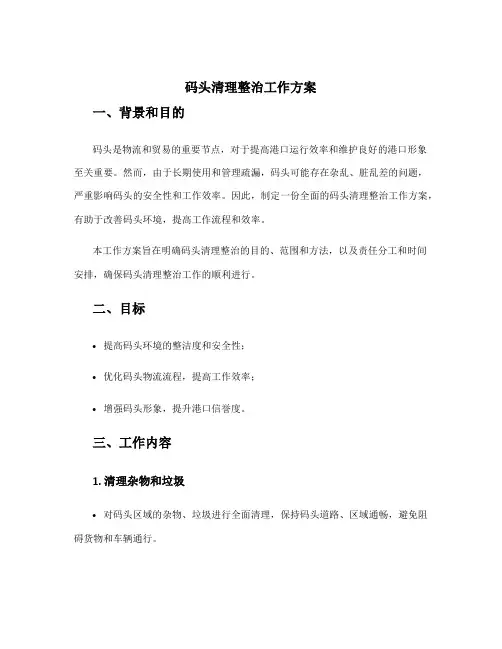 码头清理整治工作方案