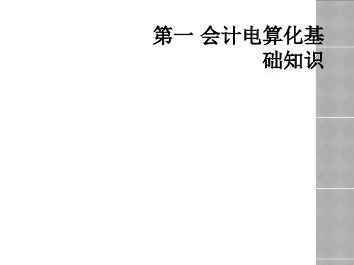 第一 会计电算化基础知识