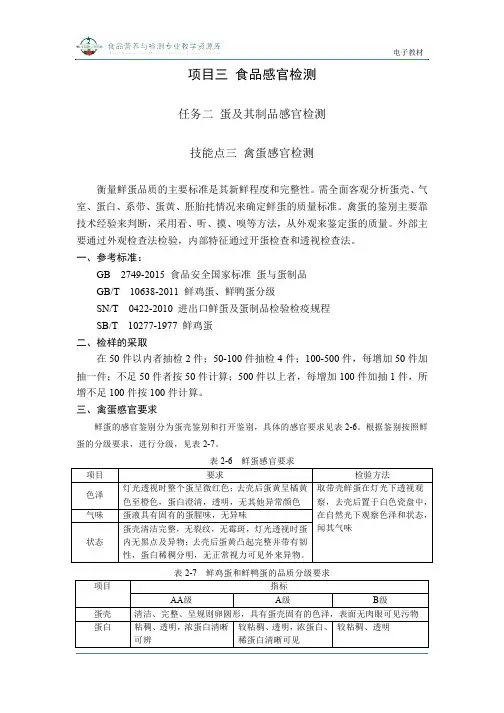 蛋及其制品感官检测：禽蛋感官检测(精)