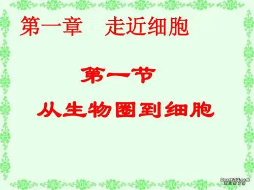 生物必修一第一章