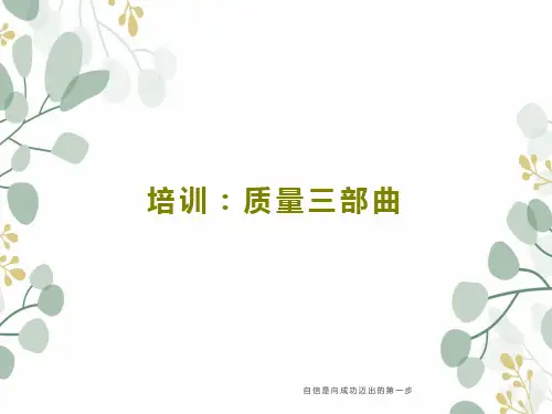 培训：质量三部曲共22页