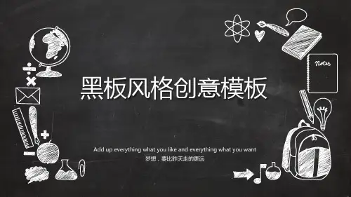 创意黑板粉笔字效果教学说课公开课经典教学课件PPT模板