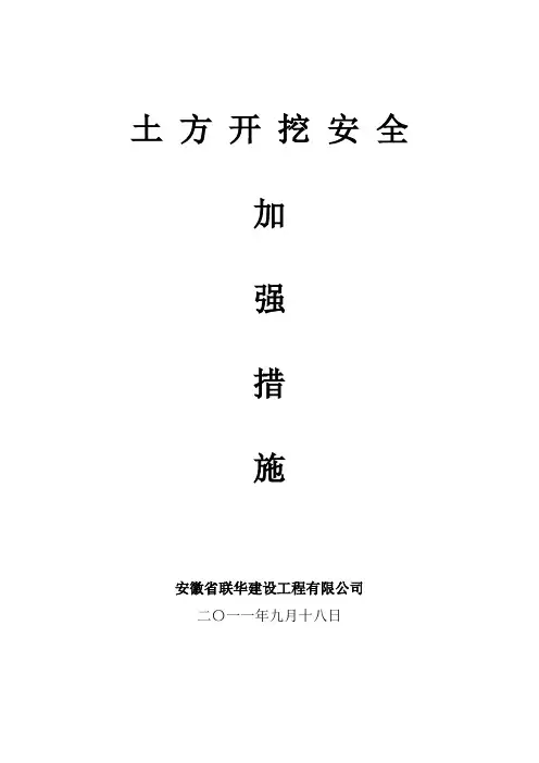 土方开挖安全专项措施