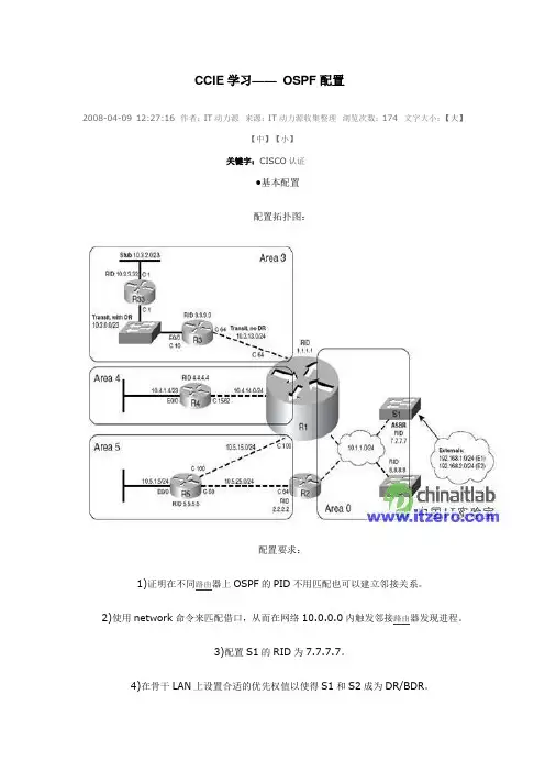 ciscoOSPF配置