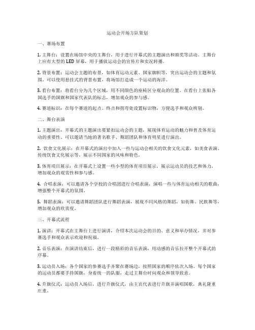 运动会开场方队策划