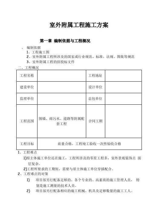 室外工程施工方案81045