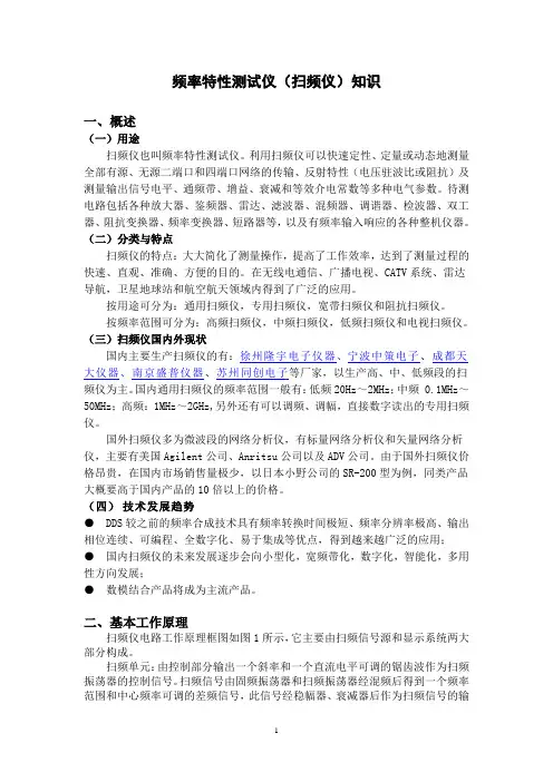 频率特性测试仪知识