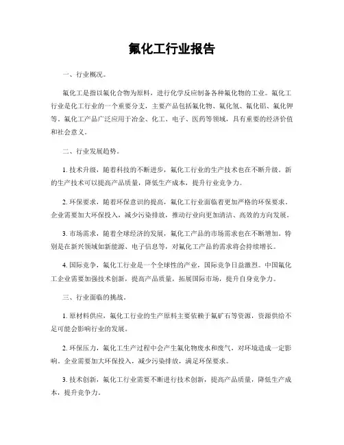 氟化工行业报告