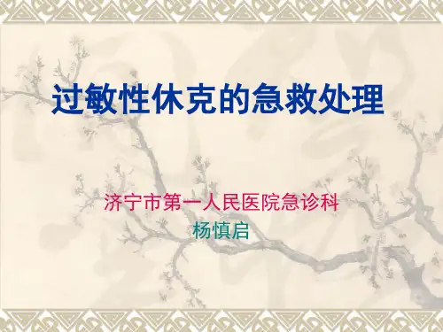 过敏性休克的急救处理ppt课件