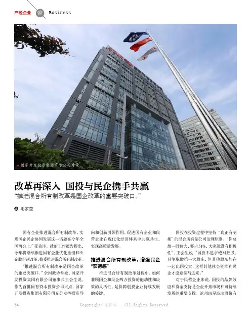 改革再深入国投与民企携手共赢