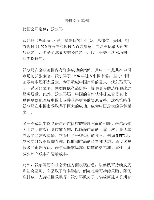 跨国公司案例