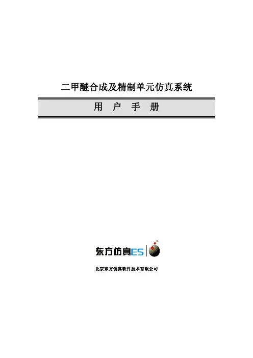 10万吨二甲醚流程操作说明