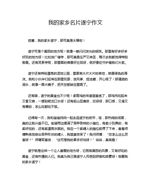 我的家乡名片遂宁作文