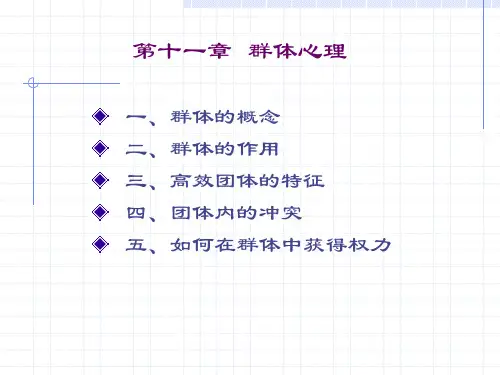 管理心理学——群体心理理论 课件