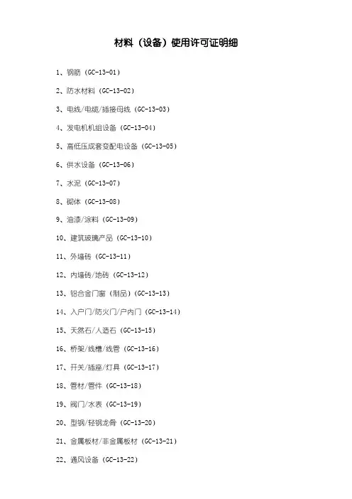 002材料(设备)进场许可制度