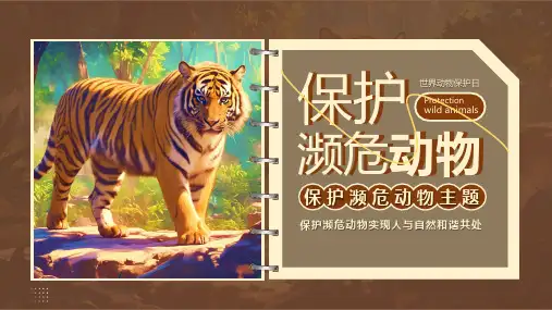 世界动物保护日保护濒危动物实现人与自然和谐共处课件PPT