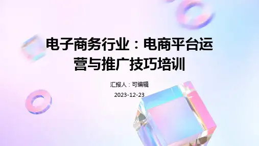 电子商务行业：电商平台运营与推广技巧培训ppt