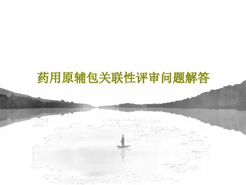 药用原辅包关联性评审问题解答PPT共46页