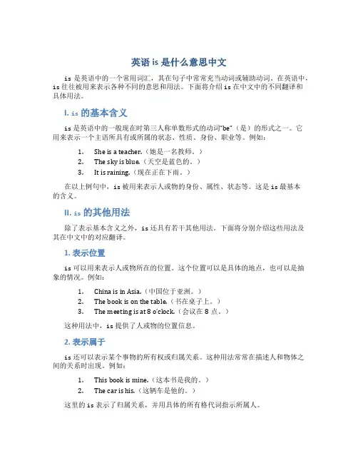 英语is是什么意思中文