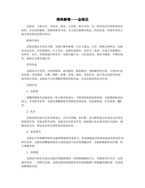 清热解毒——金银花