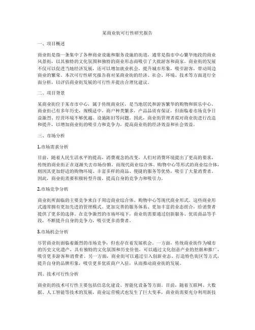 某商业街可行性研究报告