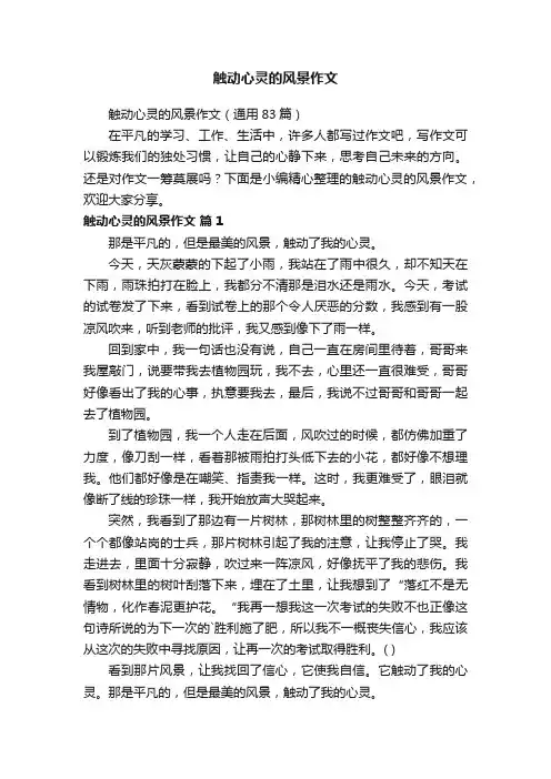 触动心灵的风景作文（通用83篇）