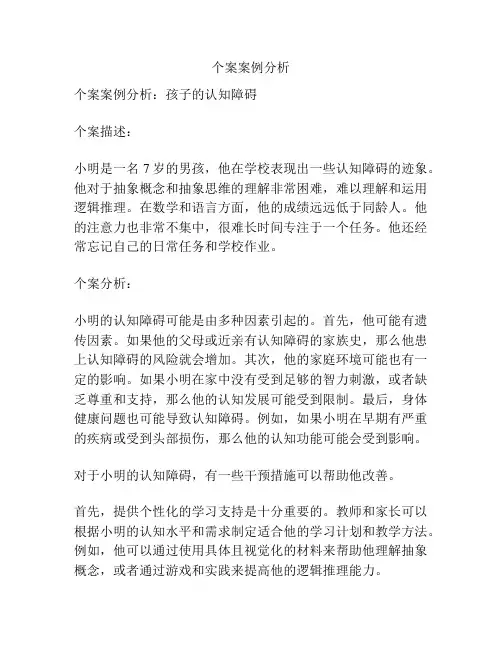 个案案例分析