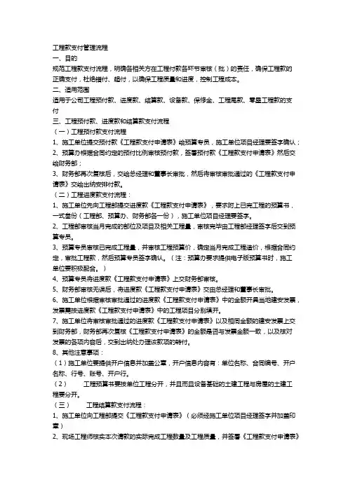 工程款支付流程