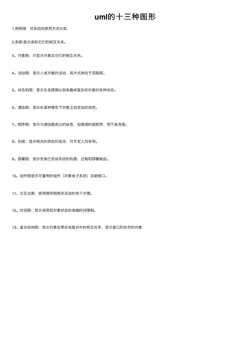uml的十三种图形